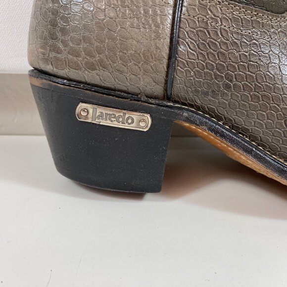Laredo Womens Western Cowboy Brown Snakeskin Leather Boots 2" Heel Size 9 - Picture 11 of 14
